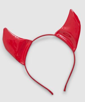 Night Games Devil Horns Headband - Red