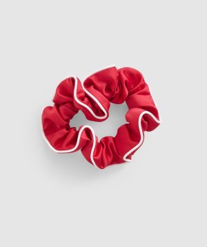 Scrunchie with Piping - Red