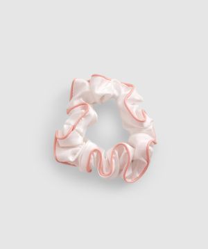 Scrunchie with Piping - Ivory