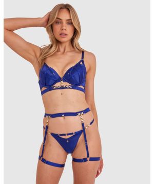 Vamp Guilty Pleasure Suspender - Navy