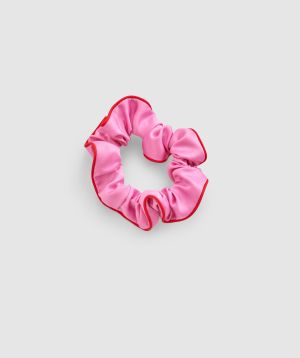 Scrunchie with Piping - Pink