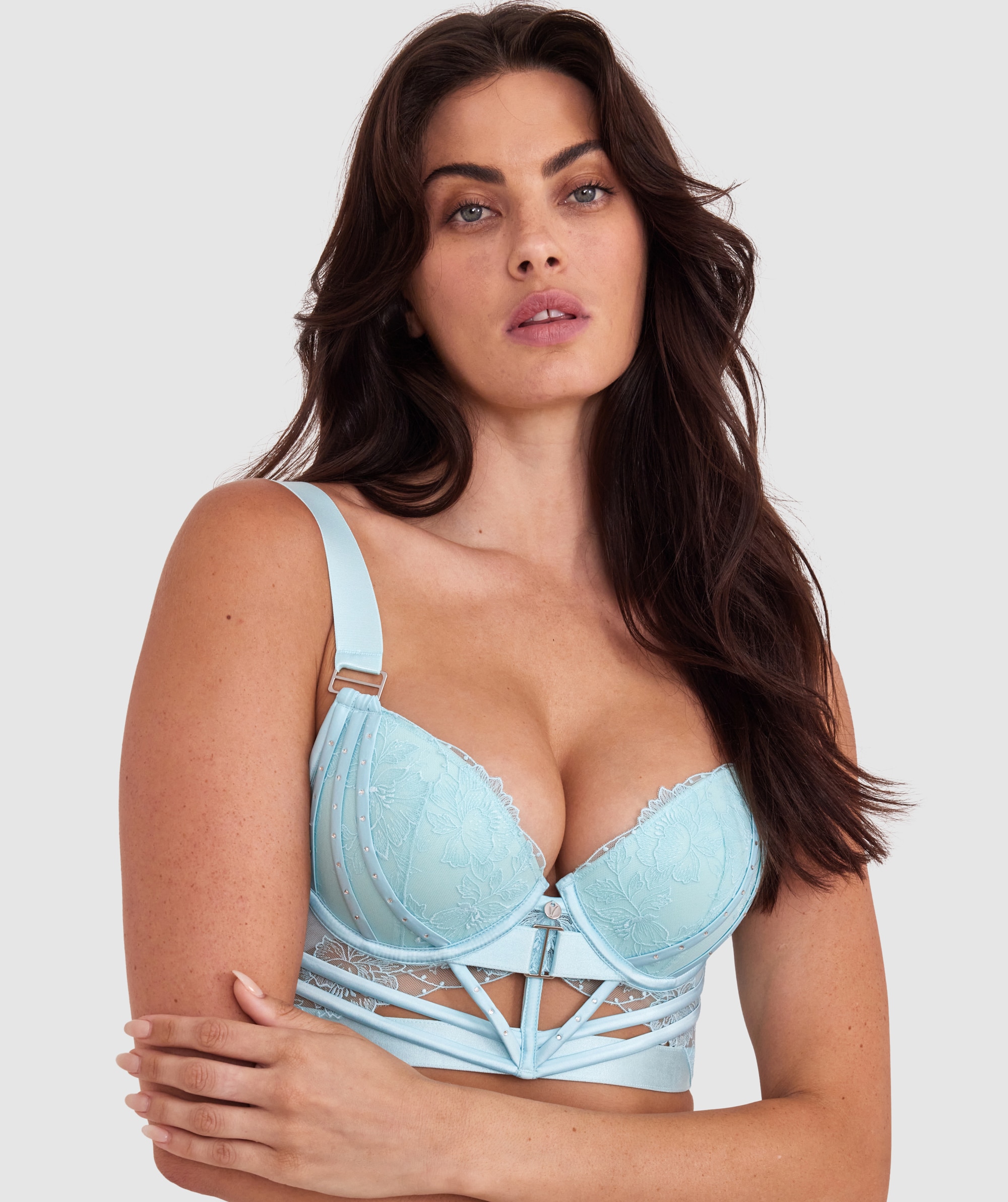 Bras N Things Vamp Dream On Push Up Bodysuit Sky Blue 01494001