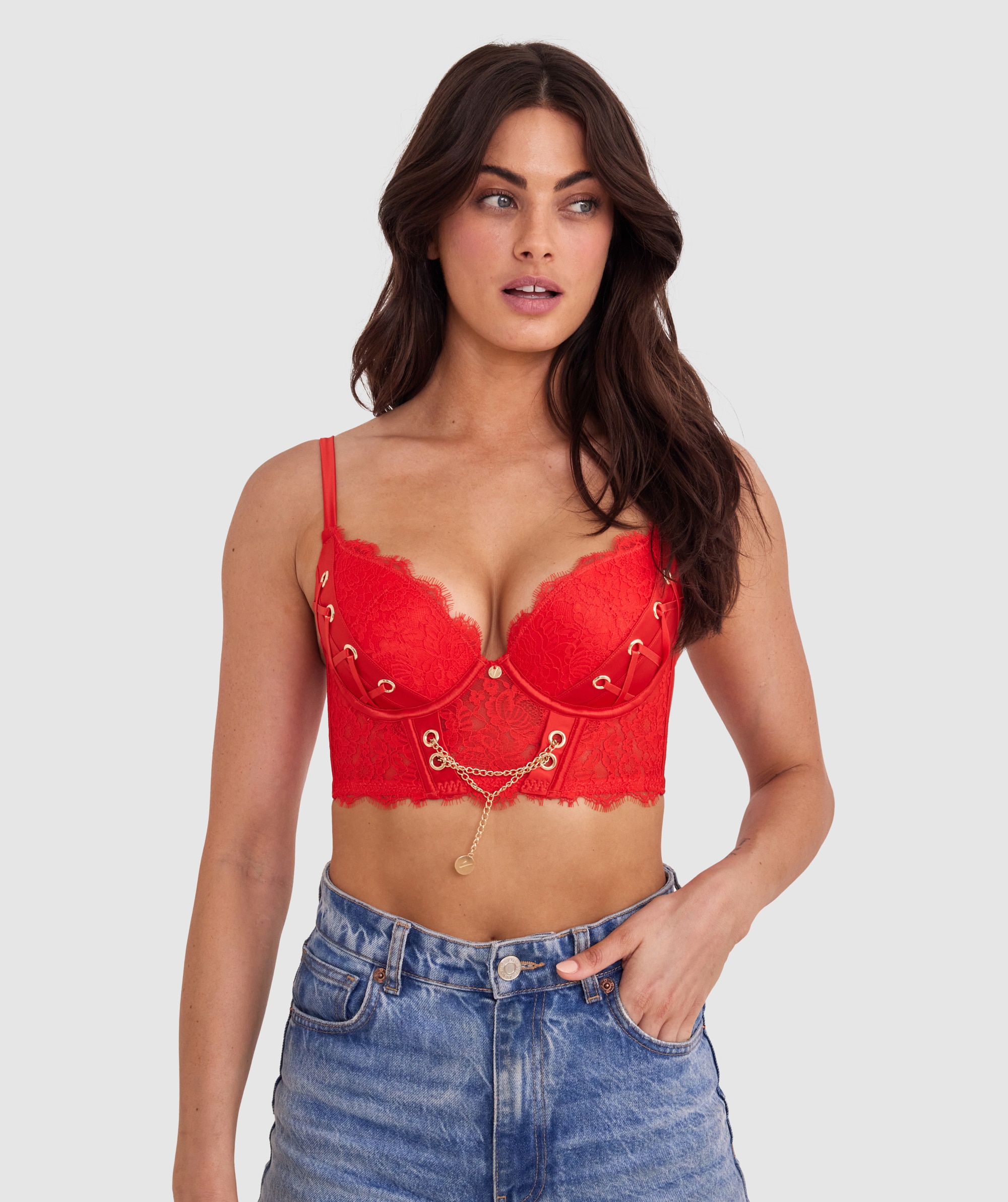 Vamp Shes A Vamp Double Push Up Bra Red 01428101