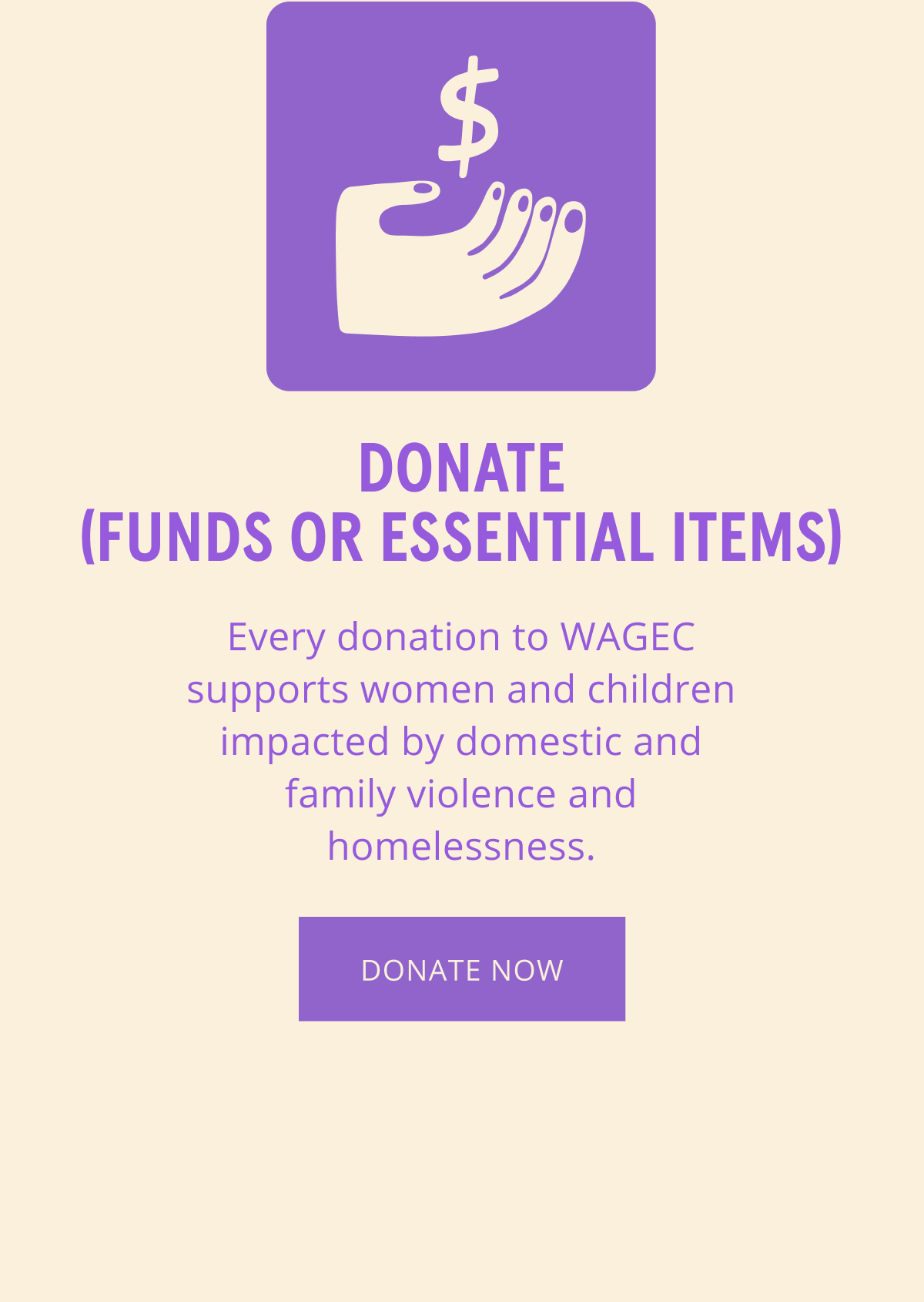 Donate (Funds Or Essential Items)